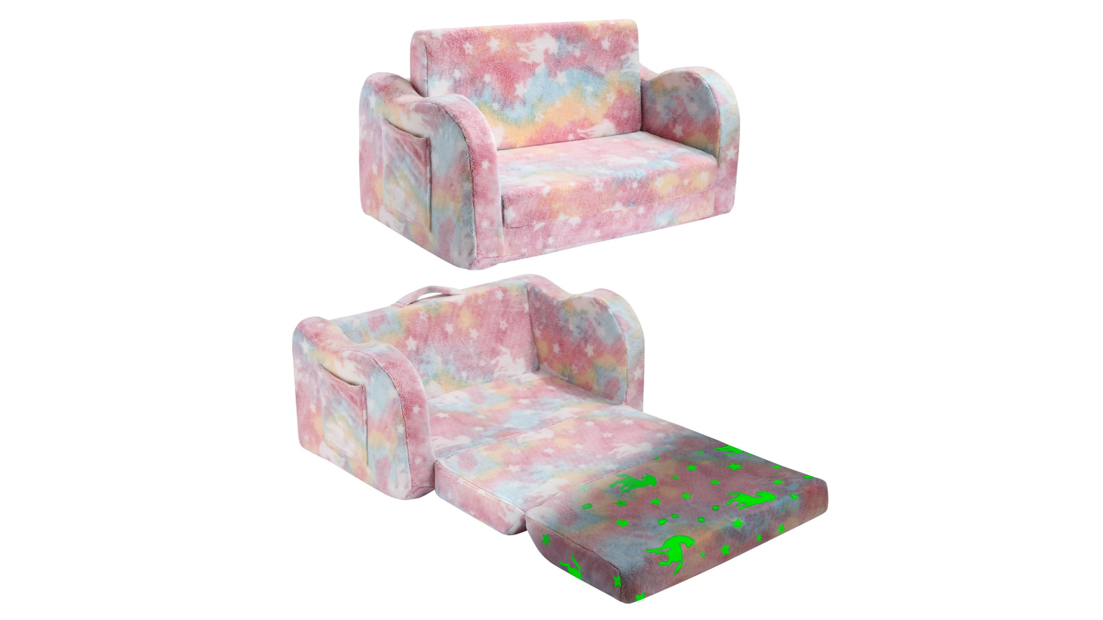 Kidbot Kids Glow in the Dark 2-Seater Convertible Lounge