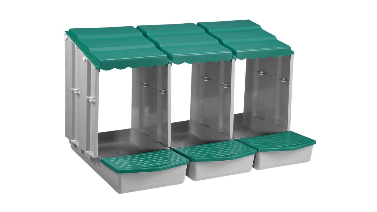 Pet Scene 3 Hole Plastic Poultry Modular Chicken House Egg Coop Nest
