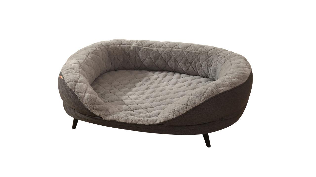 Pet Scene Soft Cushioned Raised Lounge Pet Chaise Bed - 90 x 78 x 29cm