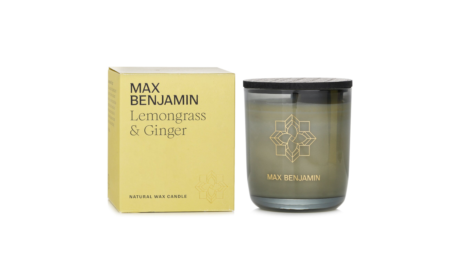 Max Benjamin Lemongrass and Ginger Natural Wax Candle - 210g/7.4oz