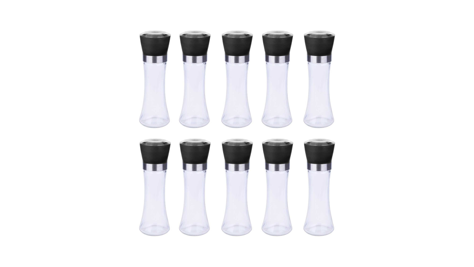 Kitchee 10 Piece Ceramic Adjustable Salt and Pepper Grinder - 180ml