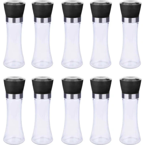 Kitchee 10 Piece Ceramic Adjustable Salt and Pepper Grinder - 180ml