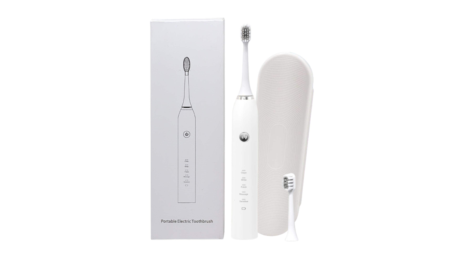 Orku White Waterproof USB Sonic Electric Toothbrush