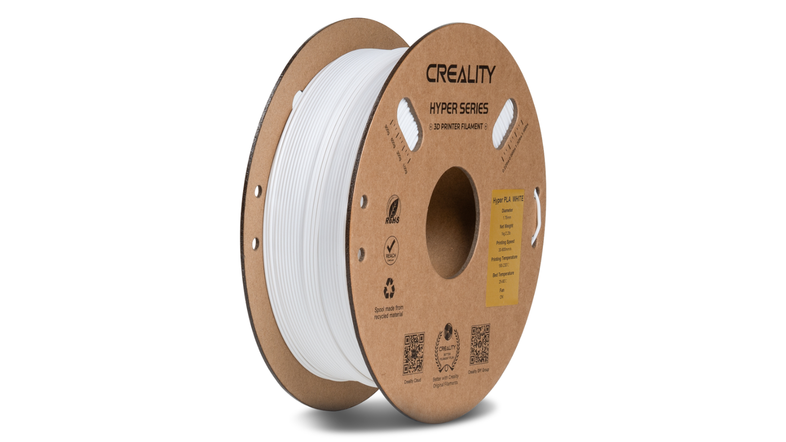 Creality High Precision Hyper PLA 3D Printer Filament - White