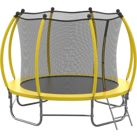Advwin 10ft Outdoor Trampoline for Kids - Yellow