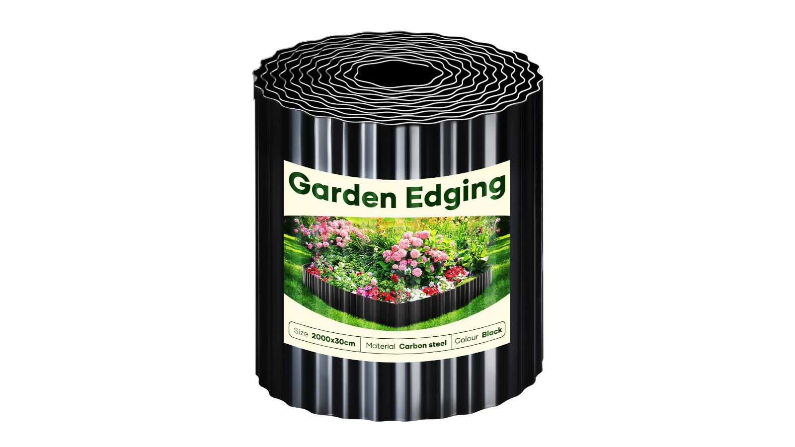 Garden Landscape Edging Lawn Border Roll Kit - Black