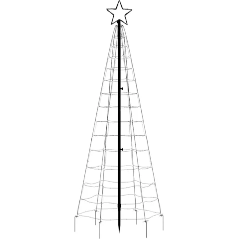 vidaXL 220 LED Cold White Christmas Tree with Spikes - 180cm