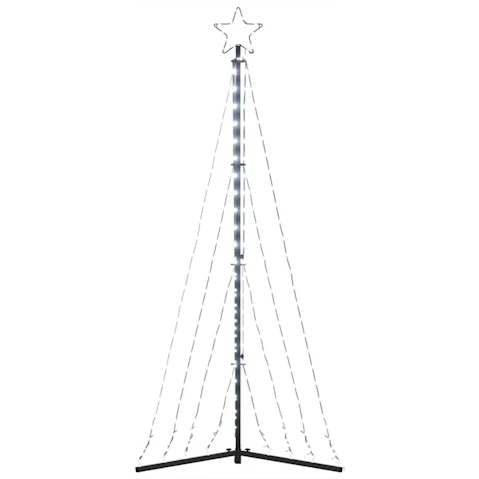vidaXL LED Christmas Tree 339 LEDs Cold White - 182cm