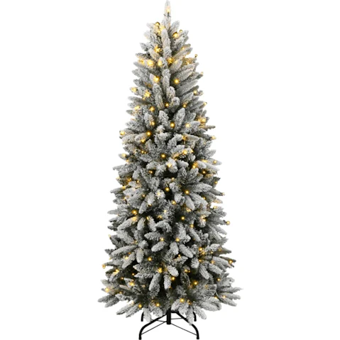 vidaXL 150 LED Artificial Christmas Tree and Flocked Snow - 150cm