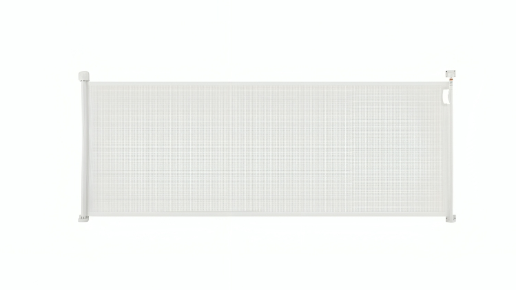 Pet Scene Retractable Mesh Dog 350cm Safety Enclosure Fence for Stairs Doorway - White