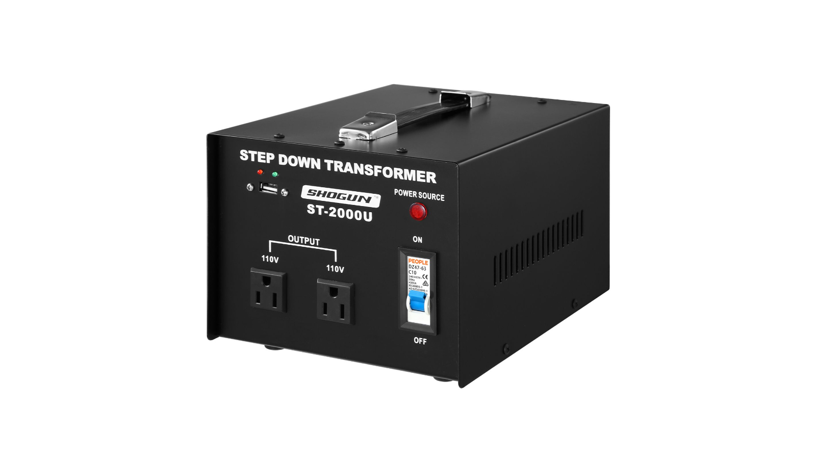 Shogun Step Down Transformer Voltage Converter AU to US with 2 AC Socket