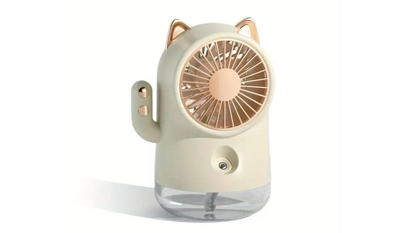 NNETM USB Rechargeable Water Spray Fan
