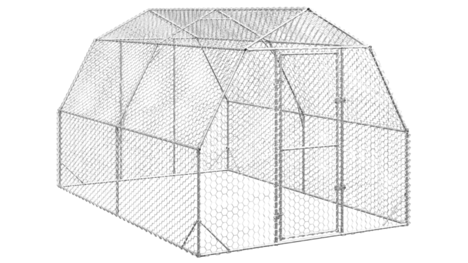 vidaXL Galvanised Steel Chicken Coops - 2.5 x 4 x 2.25metre