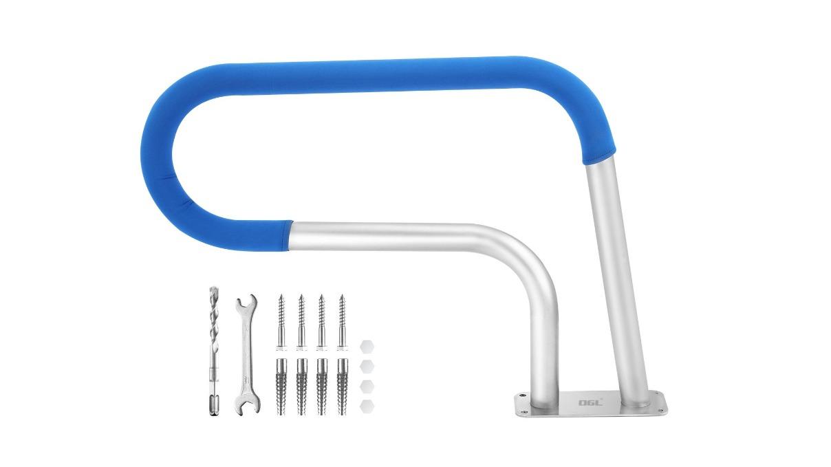 OGL Stainless Steel Swimming Pool Steps Stairs Handrail with 110cm Grip Cover
