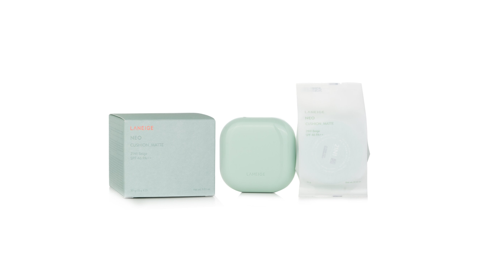Laneige No. 21N1 Beige Neo Cushion Matte SPF46 - 2x15g/1.05oz
