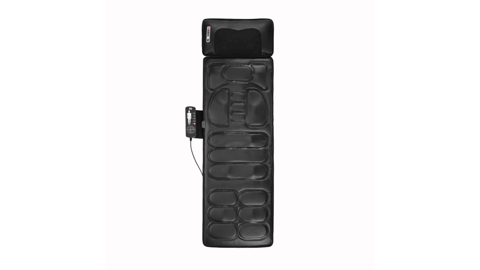 Homasa Car Seat Cushion Electric Heated Massage Mat Full Body Shiatsu Vibration for Shoulder/Back/Leg