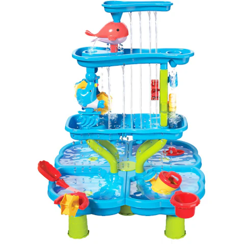 Play Ground Activity Centre Sandpit Pool Toy Waterfall Water Table Playset