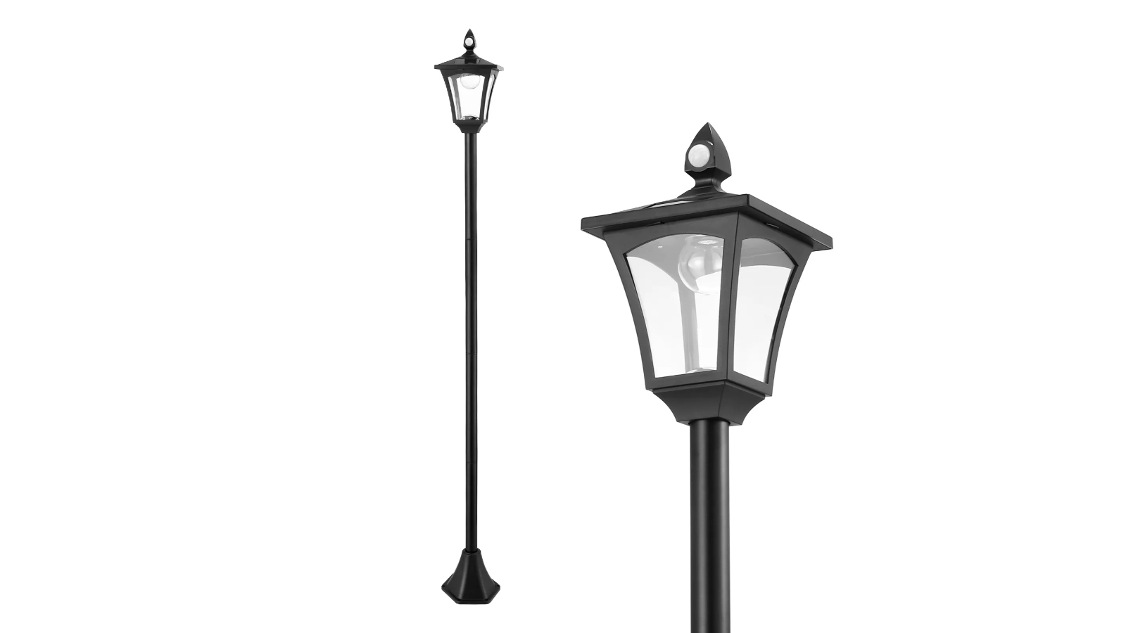 Outdoor Street Garden Pathway Security Pole Lamp Solar LED Post Light - 172cm