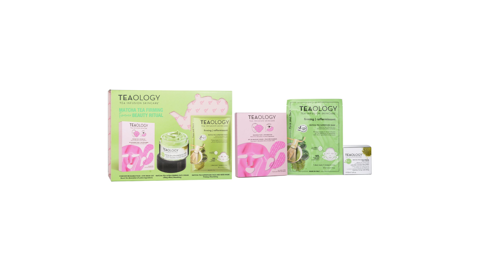 Teaology 3 Piece Matcha Tea Firming Forever Beauty Ritual Skincare Set