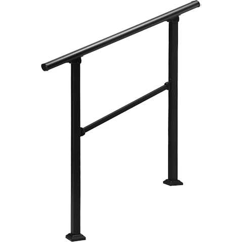 Stair Handrail 2-3 Step Safety Fence Indoor Concrete Balcony Porch Deck - 97 x 102.5cm