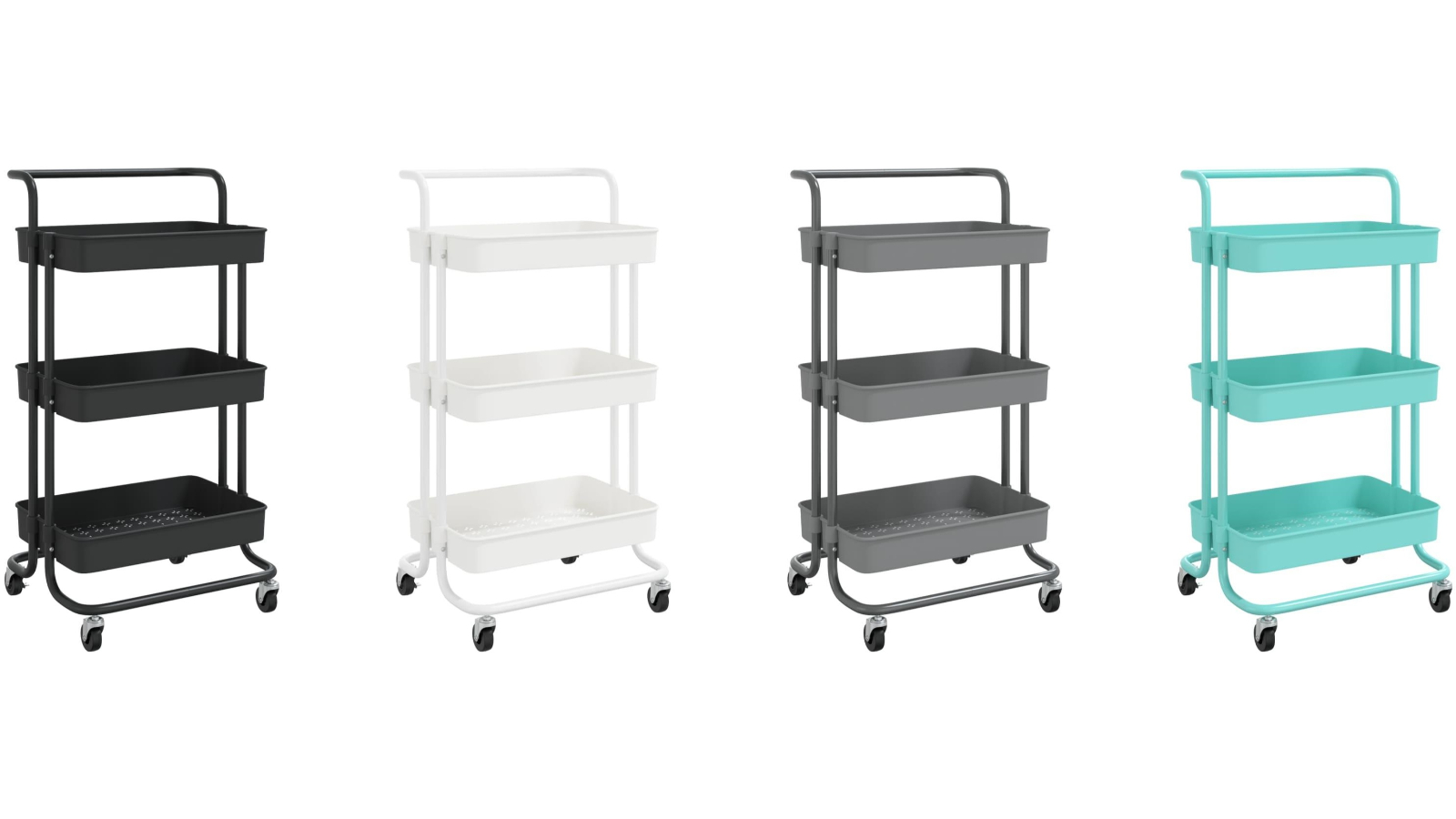 vidaXL 3 Tier Kitchen Trolley Harvey Norman