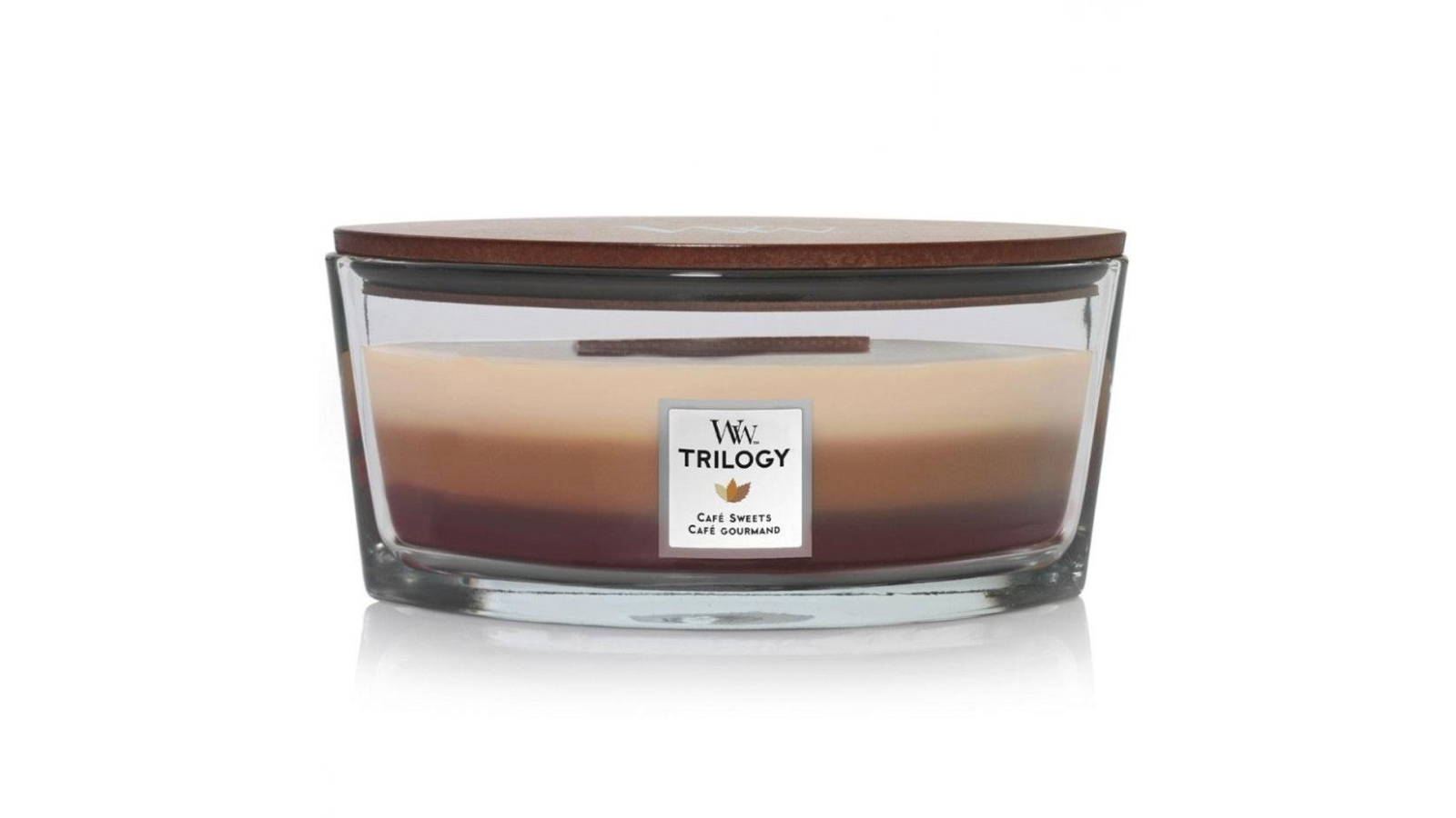 Woodwick Trilogy Ellipse Hearthwick Candle - Cafe Sweets