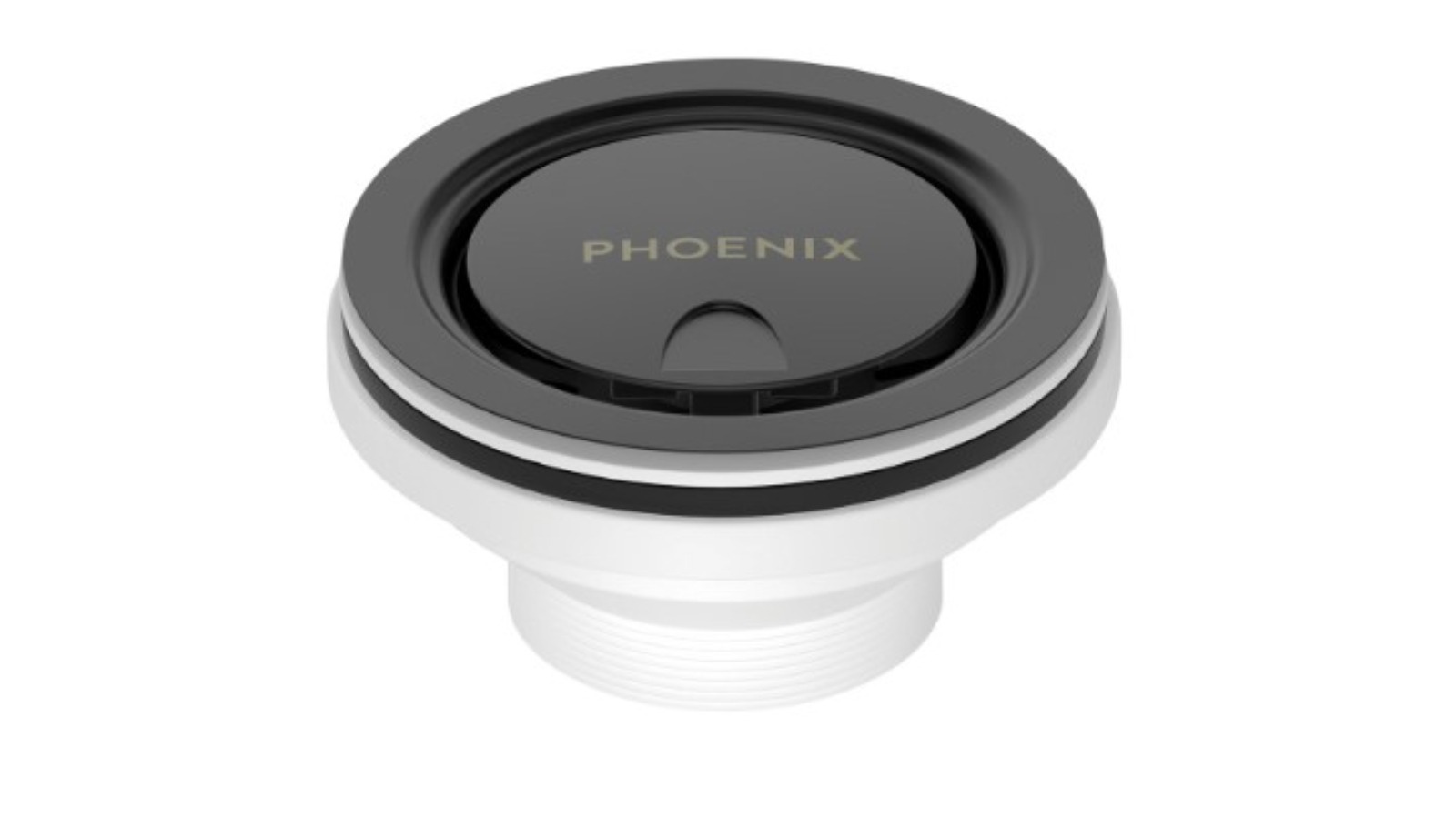 Phoenix Covered Sink Basket Waste with Overflow - Matte Black