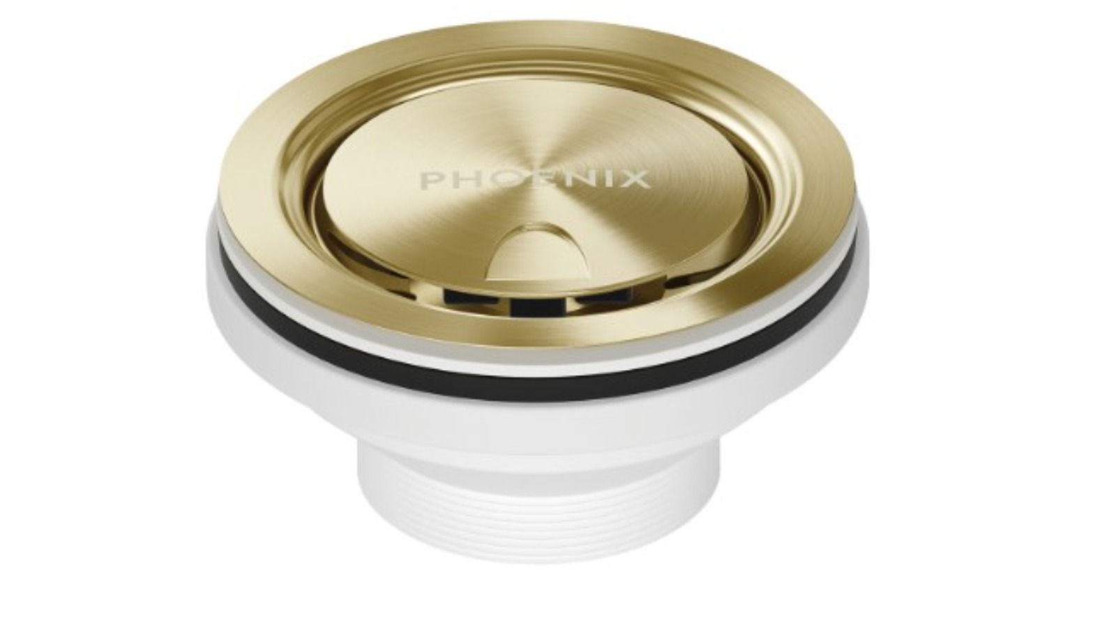 Phoenix Covered Sink Basket Waste with Overflow - Brushed Gold