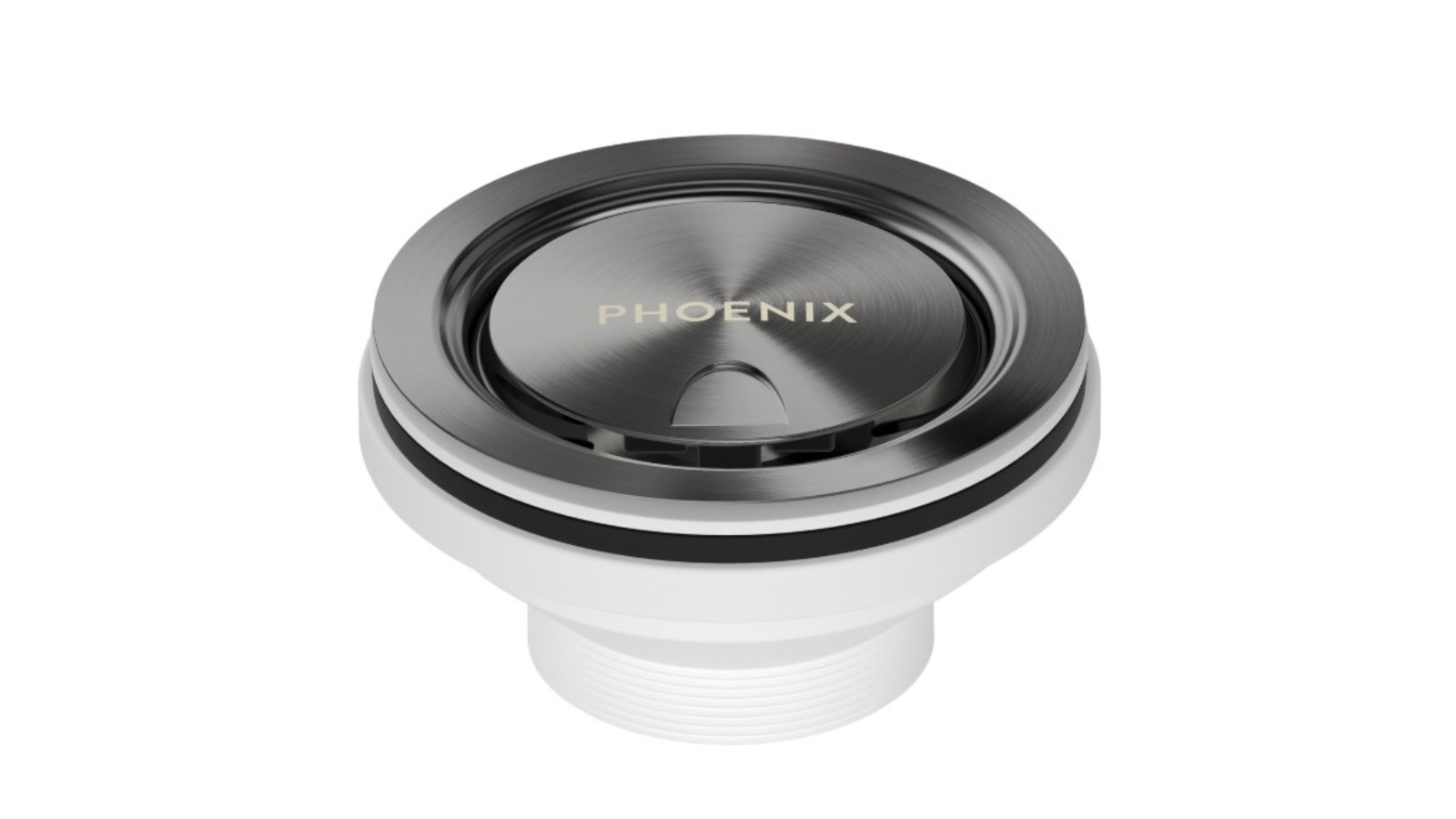 Phoenix Covered Sink Basket Waste - Brushed Carbon