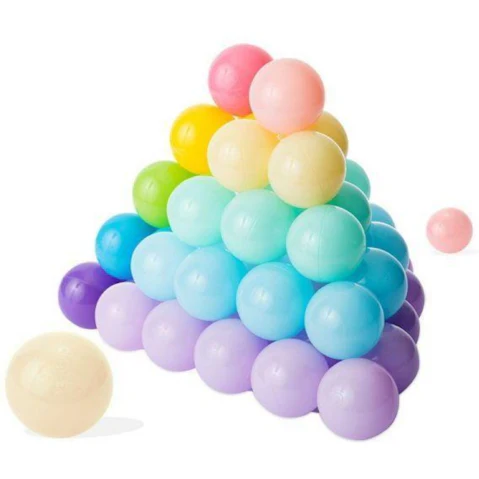 Joy Baby Pastel Mix Colour 7cm Anti-Press Pit Ocean Ball - 100 Piece