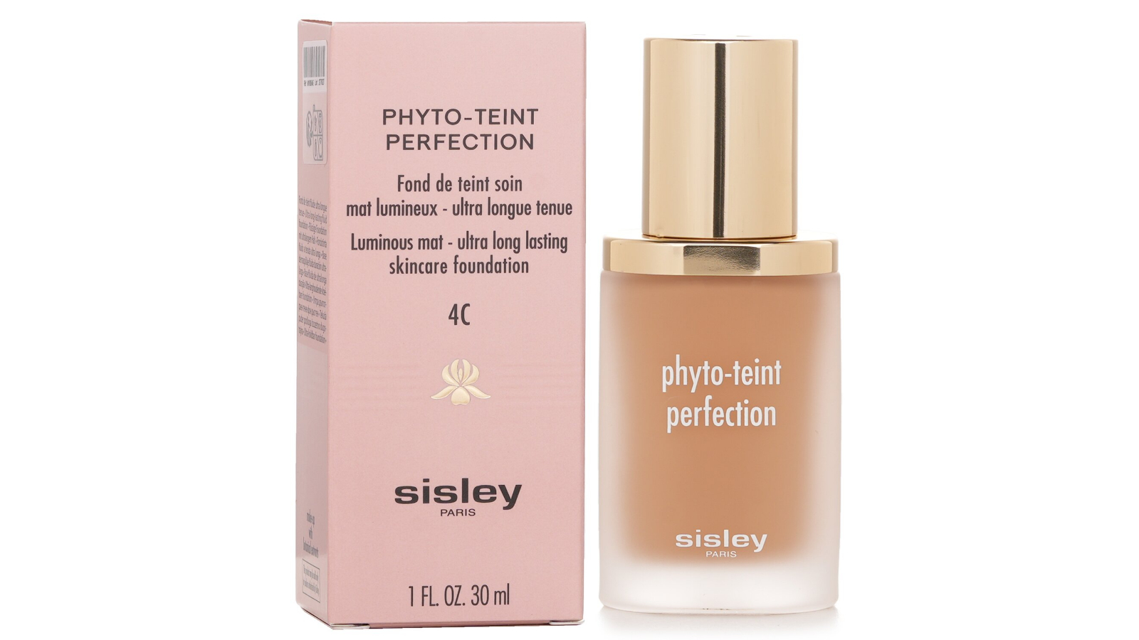 Sisley No. 4C Honey Phyto Teint Perfection Luminous Mat - Ultra Long Lasting Skincare Foundation - 30ml/1oz