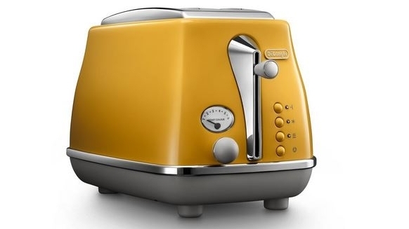 DeLonghi Icona Capitals 2 Slice Toaster New York Yellow Harvey Norman