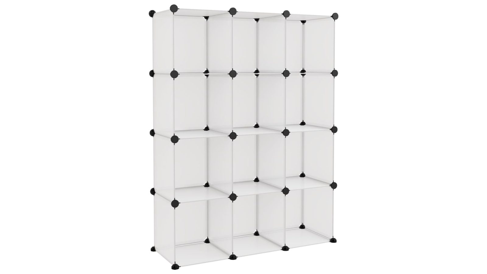 vidaXL Transparent PP Storage Cube Organiser with 12 Cube