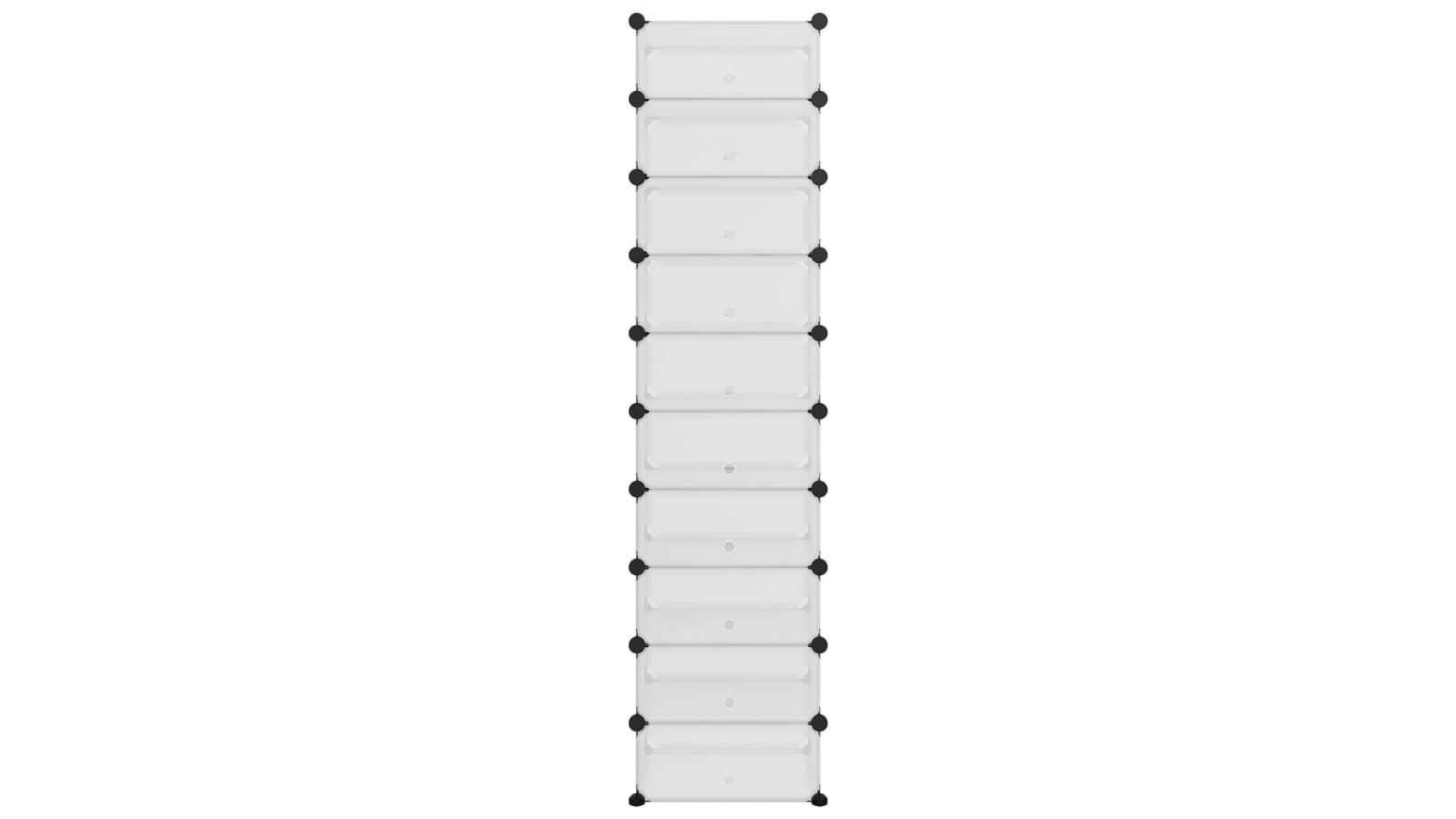 vidaXL Polypropylene 44 x 32 x 174cm Shoe Rack - Transparent