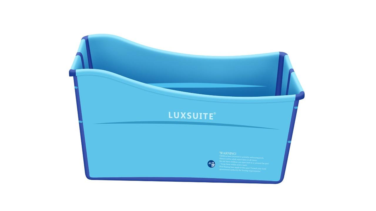 LUXSUITE Large Foldable Bath Tub - Blue
