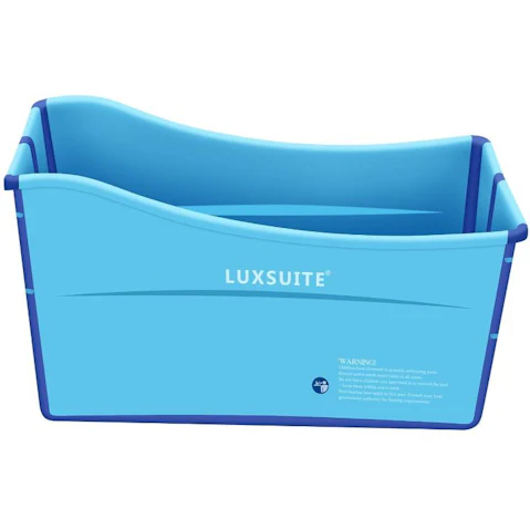 LUXSUITE Large Foldable Bath Tub - Blue
