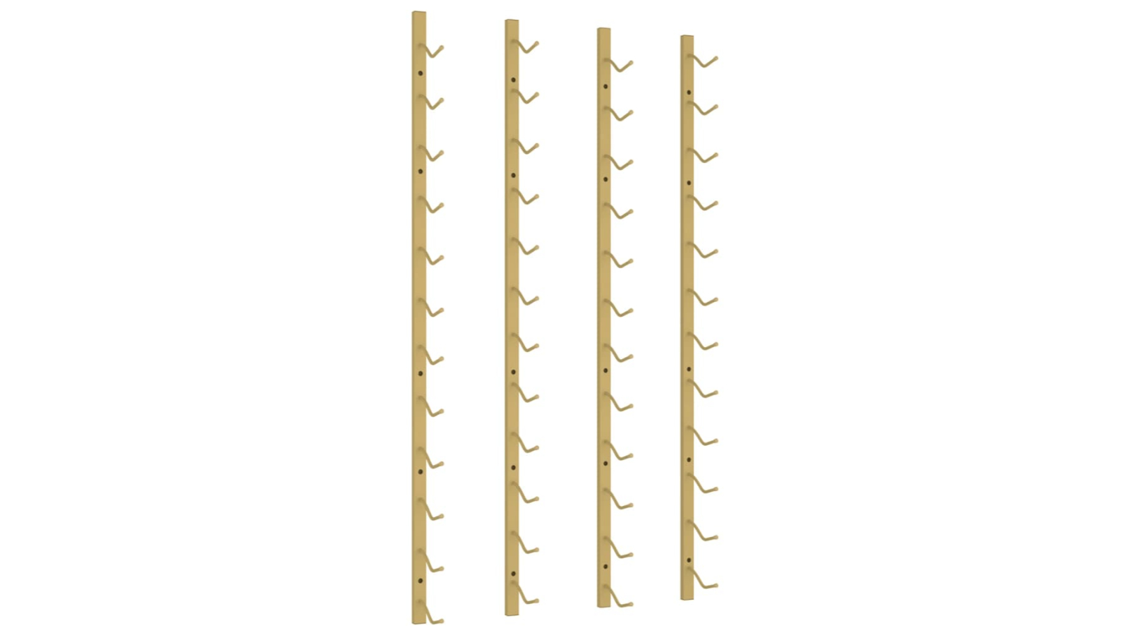 vidaXL 2 Piece Gold Iron Wall-Mounted Wine Rack for 12 Bottle