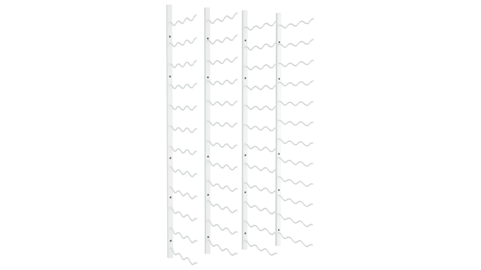 vidaXL 2 Piece White Iron Wall-Mounted Wine Rack for 36 Bottle