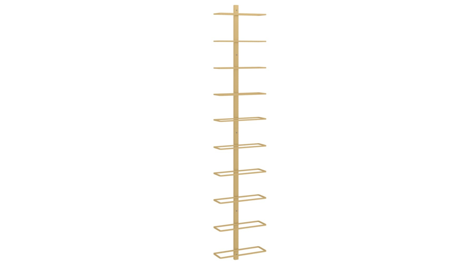 vidaXL Gold Metal Wall-Mounted Wine Rack for 10 Bottle