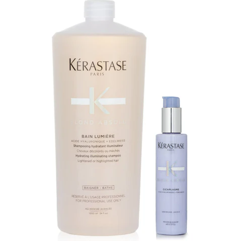 Kerastase 2 Piece Blond Absolu Shampoo and Fortifying Heat-Protecting Serum Set 1