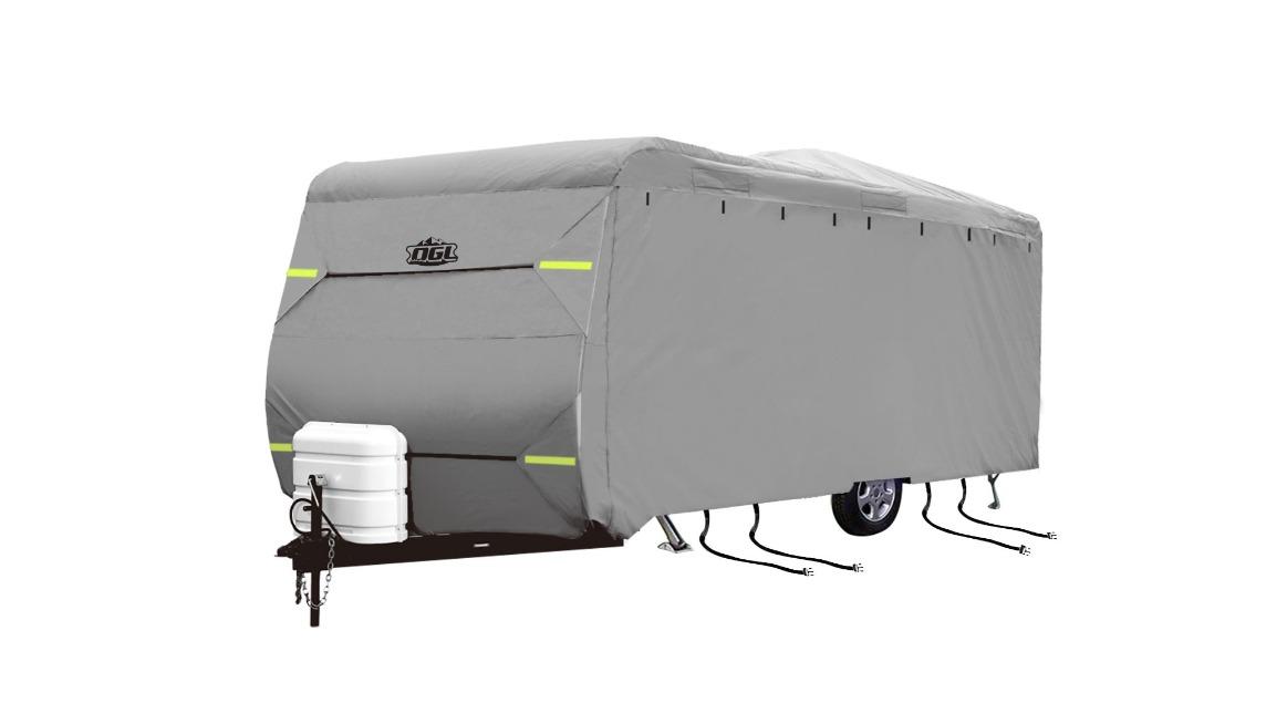 OGL 4-Layer Heavy Duty Polypropylene Water UV Proof Caravan Cover with Storage Bag - 14-16ft