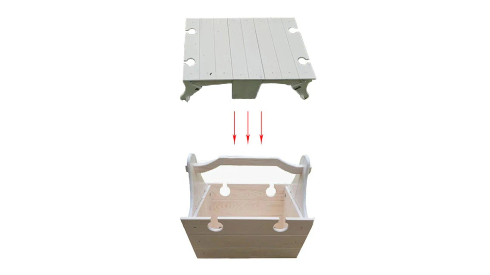 NNEOBA 2-in-1 Multifunctional Wood Folding Picnic Table