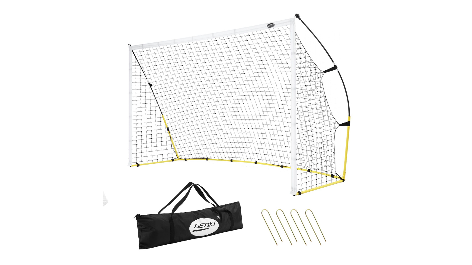 Genki Metal Frame Portable Soccer Net Set with Storage Bag