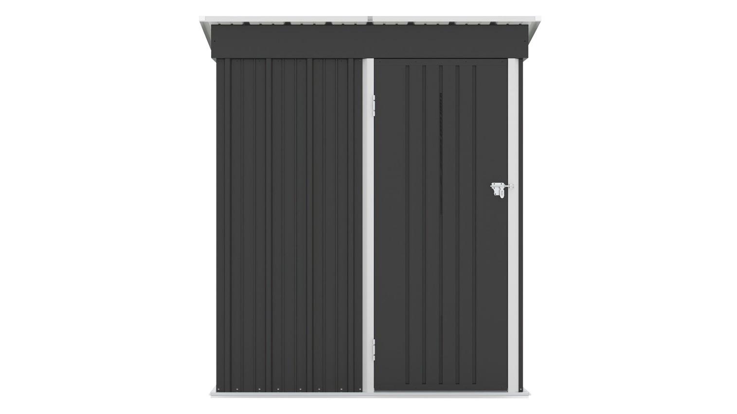 Galvanised Steel Garden Tilted Roof Shed Firewood Rack