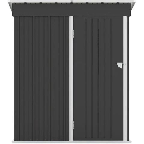 Galvanised Steel Garden Tilted Roof Shed Firewood Rack