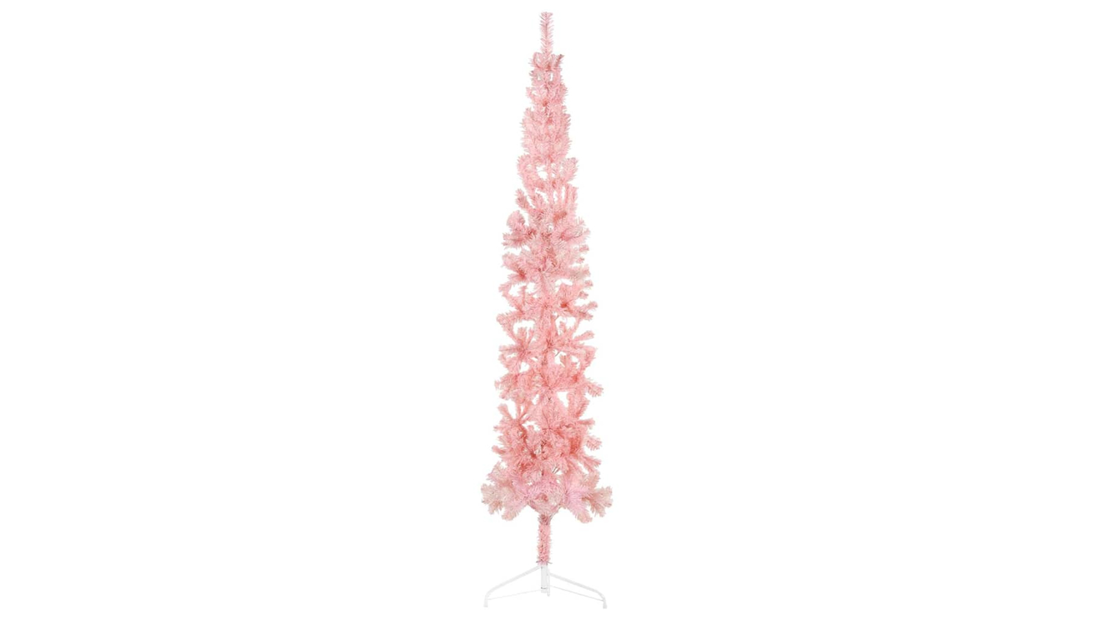 vidaXL Pink Slim Artificial Half Christmas Tree with Stand - 210cm