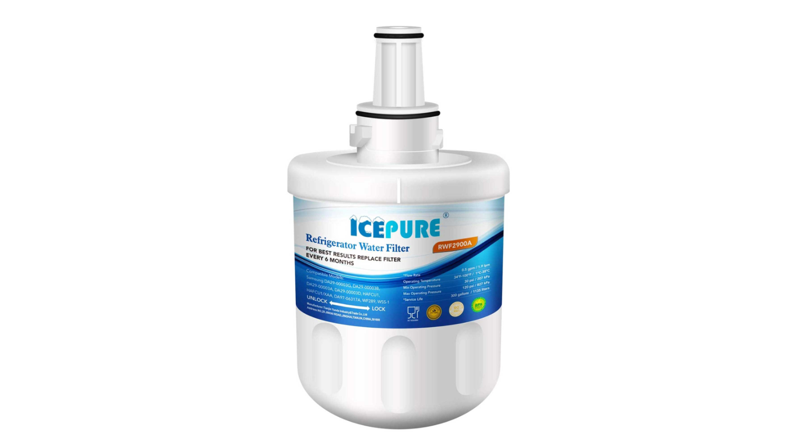 Icepure RWF2900A/RFC2900A 2-Step Fridge Water Filter