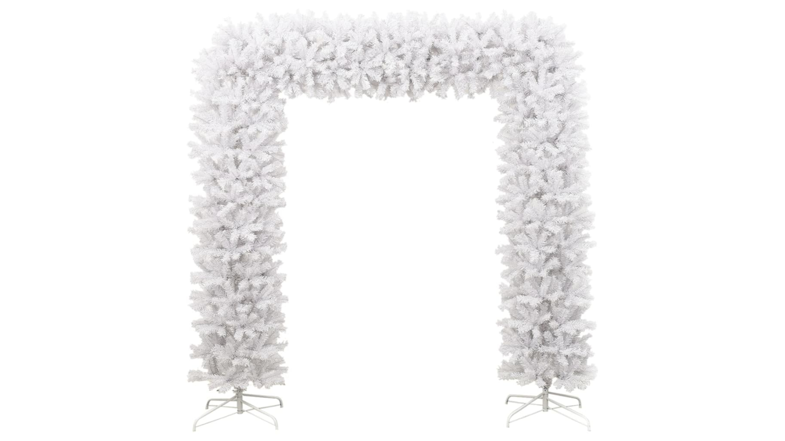 vidaXL White Christmas Tree Arch - 240cm