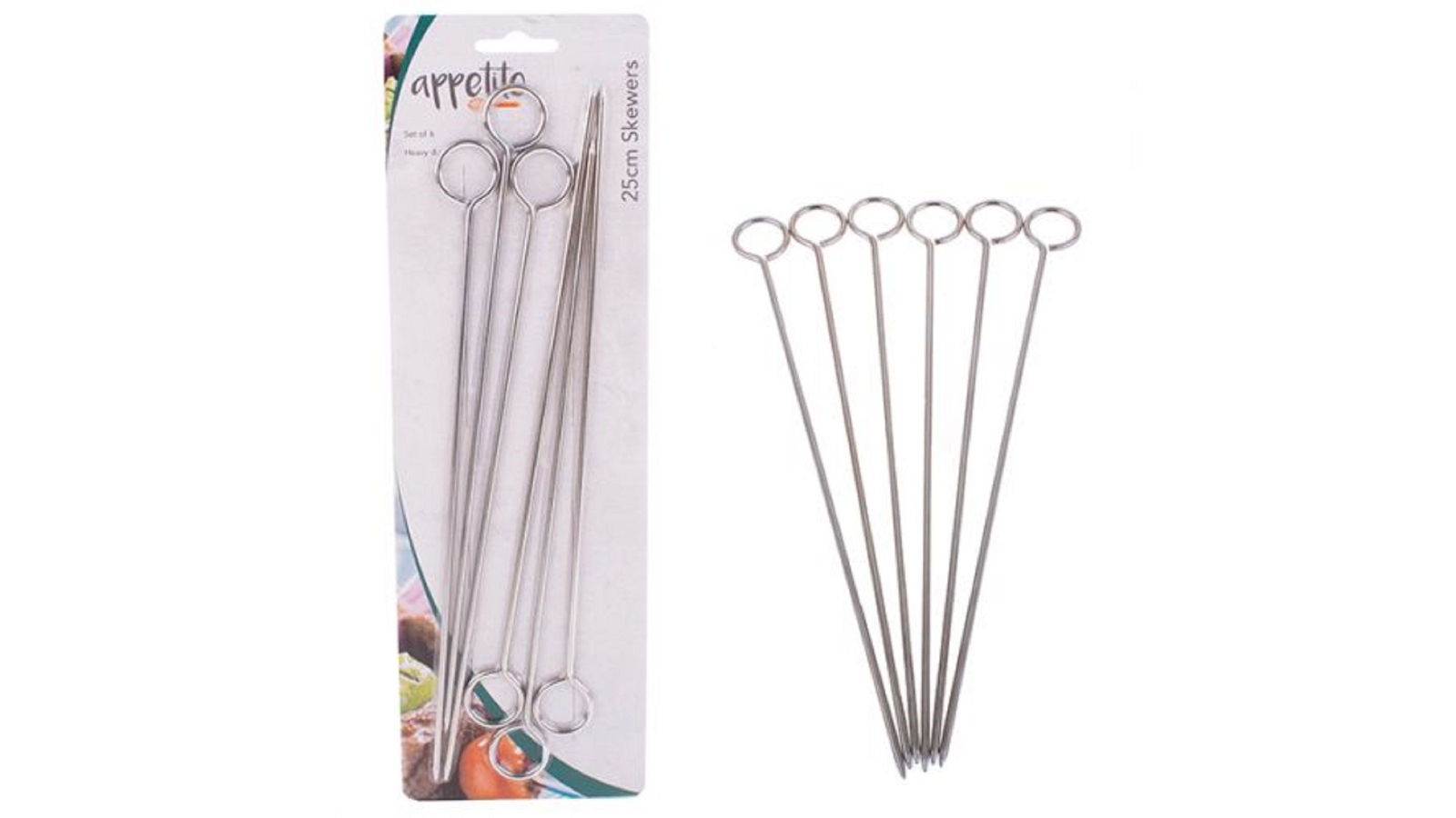 Appetito Skewers 25cm  - Set of 6