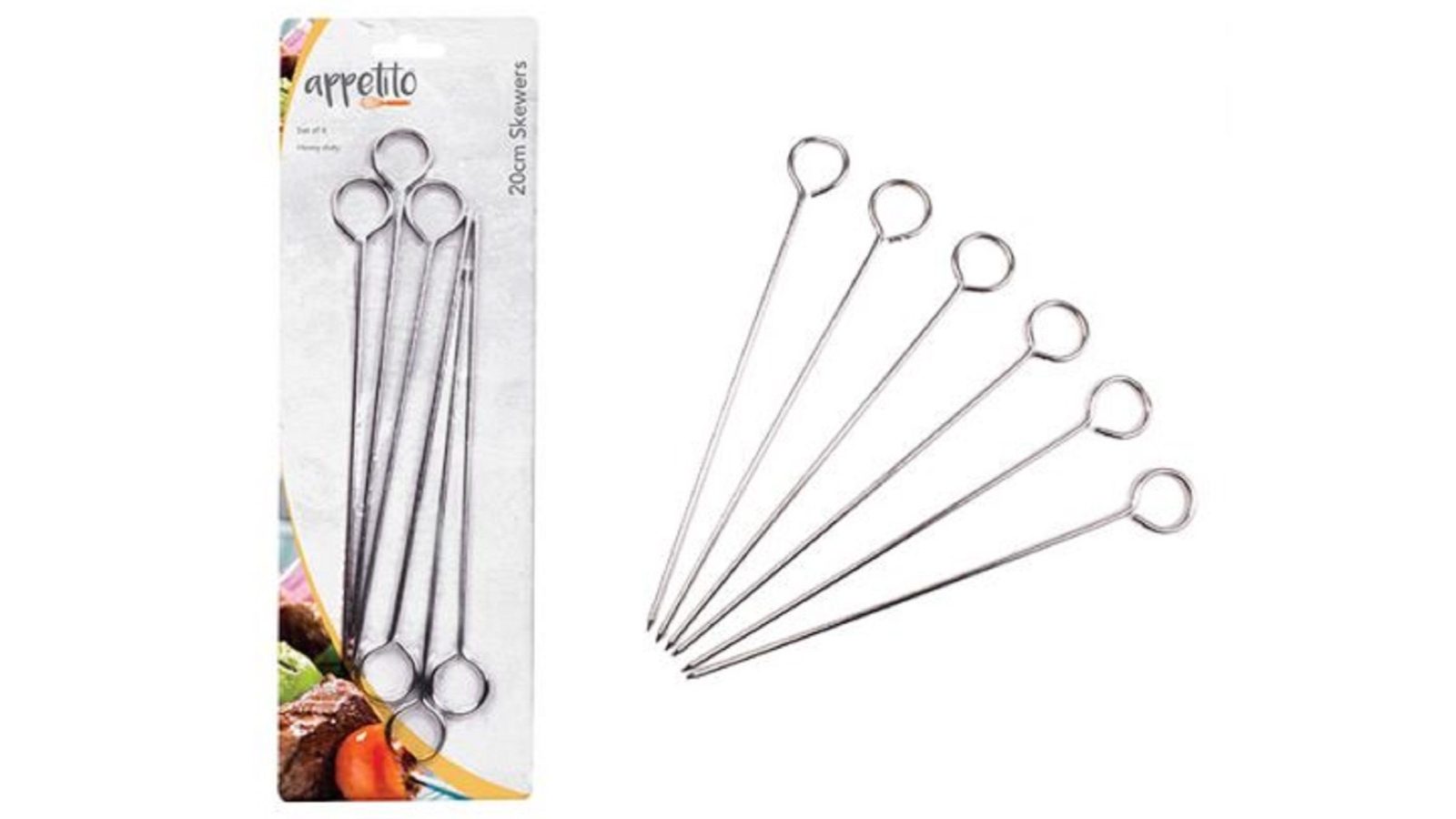 Appetito Skewers 20cm - Set of 6